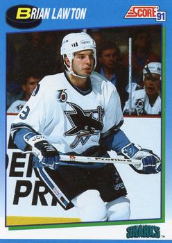 1991-92 Score Canadian English #648 Brian Lawton Front