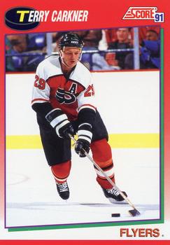 1991-92 Score Canadian English #64 Terry Carkner Front