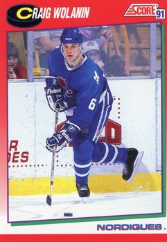 1991-92 Score Canadian English #74 Craig Wolanin Front