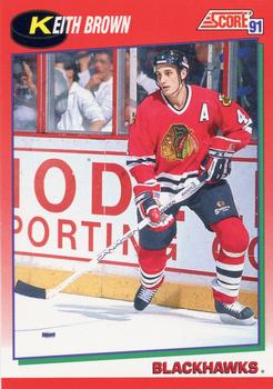1991-92 Score Canadian English #76 Keith Brown Front