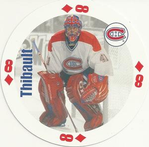 1998-99 Bicycle NHL Hockey Aces Goalies #8♦ Jocelyn Thibault Front