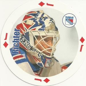 1998-99 Bicycle NHL Hockey Aces Goalies #J♦ Mike Richter Front