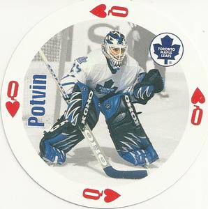 1998-99 Bicycle NHL Hockey Aces Goalies #Q♥ Felix Potvin Front
