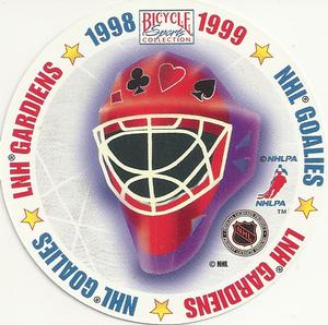 1998-99 Bicycle NHL Hockey Aces Goalies #4♠ Roman Turek Back