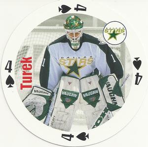 1998-99 Bicycle NHL Hockey Aces Goalies #4♠ Roman Turek Front