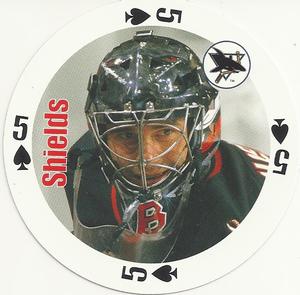 1998-99 Bicycle NHL Hockey Aces Goalies #5♠ Steve Shields Front