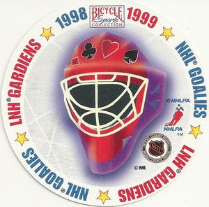 1998-99 Bicycle NHL Hockey Aces Goalies #J♠ Stephane Fiset Back
