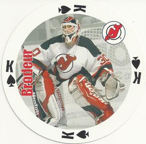 1998-99 Bicycle NHL Hockey Aces Goalies #K♠ Martin Brodeur Front