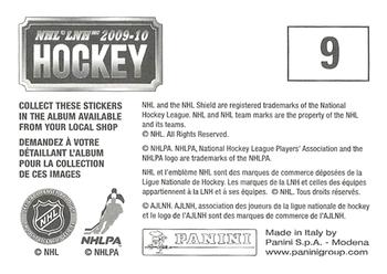 2009-10 Panini Stickers #9 Boston Bruins Back