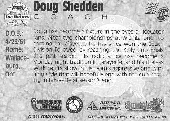 1997-98 Starzsports Louisiana Ice Gators (ECHL) #NNO Doug Shedden Back