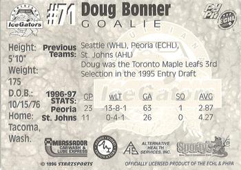 1997-98 Starzsports Louisiana Ice Gators (ECHL) #NNO Doug Bonner Back