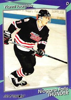1993-94 Slapshot Niagara Falls Thunder (OHL) #8 Yianni Ioannou Front