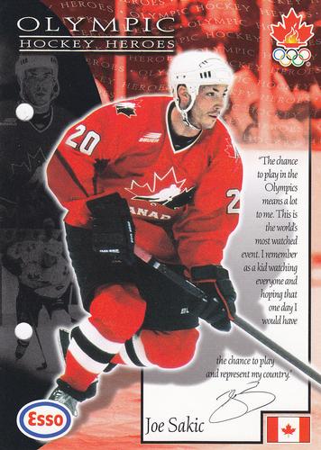 1997 Esso Olympic Hockey Heroes #7 Joe Sakic Front