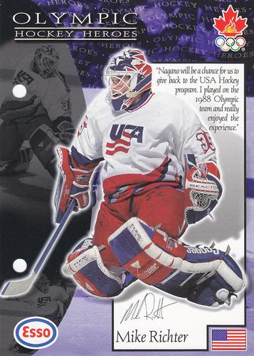 1997 Esso Olympic Hockey Heroes #33 Mike Richter Front