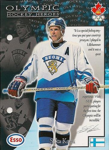 1997 Esso Olympic Hockey Heroes #48 Saku Koivu Front