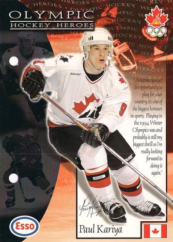 1997 Esso Olympic Hockey Heroes #9 Paul Kariya Front