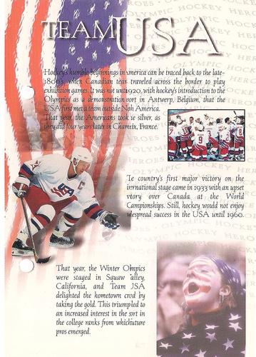 1997 Esso Olympic Hockey Heroes #22 Team USA Front