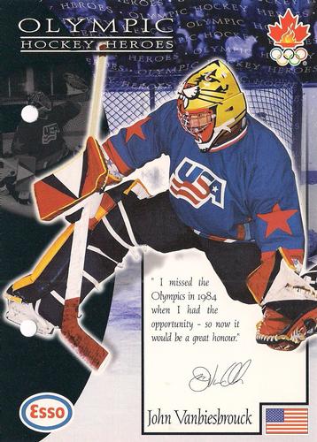 1997 Esso Olympic Hockey Heroes #34 John Vanbiesbrouck Front