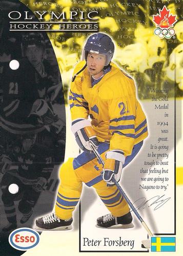 1997 Esso Olympic Hockey Heroes #43 Peter Forsberg Front