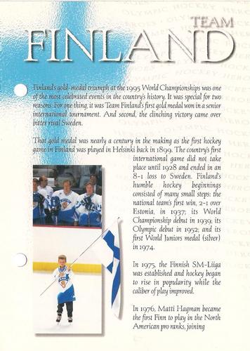 1997 Esso Olympic Hockey Heroes #47 Team Finland Front