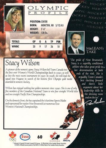 1997 Esso Olympic Hockey Heroes #60 Stacy Wilson Back