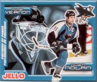 1999-00 Kraft / Post Collection - Jell-O Jelly Powder Partners of Power #NNO Mike Vernon / Owen Nolan Front
