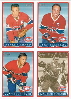 1992-93 O-Pee-Chee Montreal Canadiens Hockey Fest #NNO Henri Richard / Jean Beliveau / Yvan Cournoyer / Maurice Richard Front