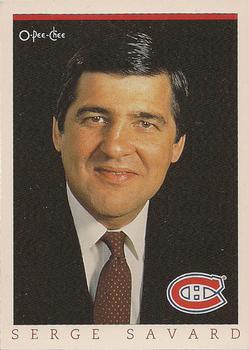 1992-93 O-Pee-Chee Montreal Canadiens Hockey Fest #11 Serge Savard Front