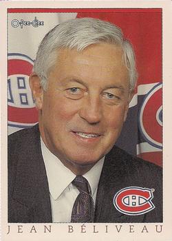 1992-93 O-Pee-Chee Montreal Canadiens Hockey Fest #27 Jean Beliveau Front