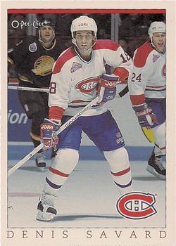 1992-93 O-Pee-Chee Montreal Canadiens Hockey Fest #50 Denis Savard Front