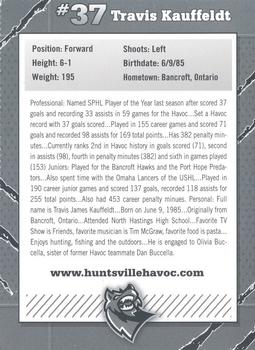 2009-10 Huntsville Havoc (SPHL) #NNO Travis Kauffeldt Back