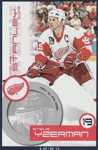 1999-00 Kraft / Post Collection - Kraft Dinner Great Stanley Cup Playoff Moments of the 1990's (Black Back) #8 Steve Yzerman Front
