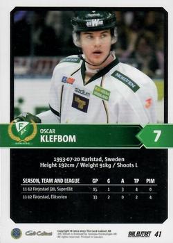 2012-13 SHL Elitset #41 Oscar Klefbom Back