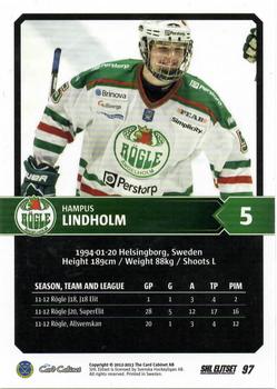 2012-13 SHL Elitset #97 Hampus Lindholm Back