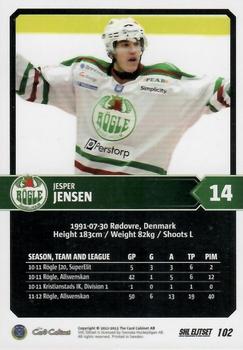 2012-13 SHL Elitset #102 Jesper Jensen Back