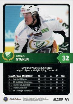 2012-13 SHL Elitset #184 Magnus Nygren Back