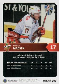 2012-13 SHL Elitset #240 Morten Madsen Back