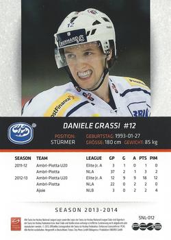 2013-14 PCAS Swiss National League #SNL-012 Daniele Grassi Back