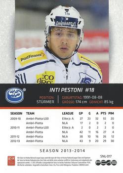 2013-14 PCAS Swiss National League #SNL-017 Inti Pestoni Back