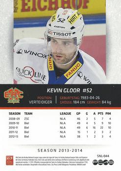 2013-14 PCAS Swiss National League #SNL-044 Kevin Gloor Back