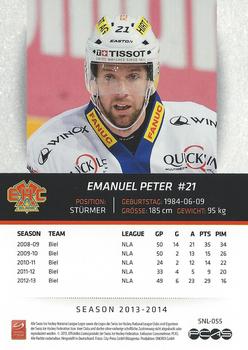 2013-14 PCAS Swiss National League #SNL-055 Emanuel Peter Back