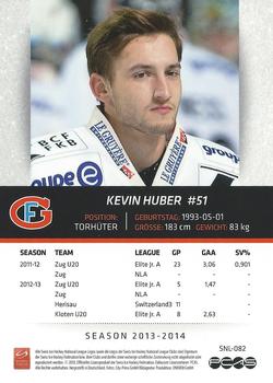 2013-14 PCAS Swiss National League #SNL-082 Kevin Huber Back