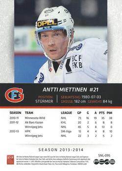 2013-14 PCAS Swiss National League #SNL-095 Antti Miettinen Back