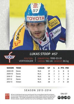 2013-14 PCAS Swiss National League #SNL-127 Lukas Stoop Back