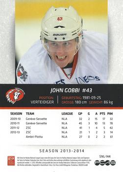 2013-14 PCAS Swiss National League #SNL-144 John Gobbi Back