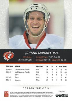 2013-14 PCAS Swiss National League #SNL-147 Johann Morant Back