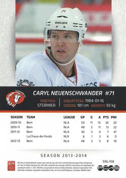 2013-14 PCAS Swiss National League #SNL-158 Caryl Neuenschwander Back