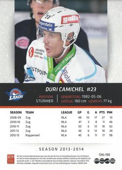2013-14 PCAS Swiss National League #SNL-190 Duri Camichel Back