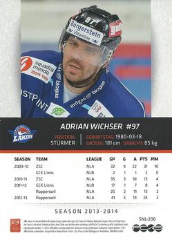 2013-14 PCAS Swiss National League #SNL-200 Adrian Wichser Back