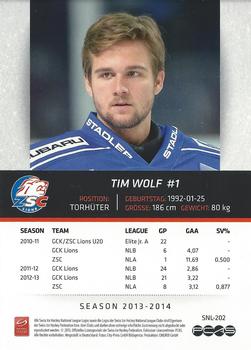 2013-14 PCAS Swiss National League #SNL-202 Tim Wolf Back